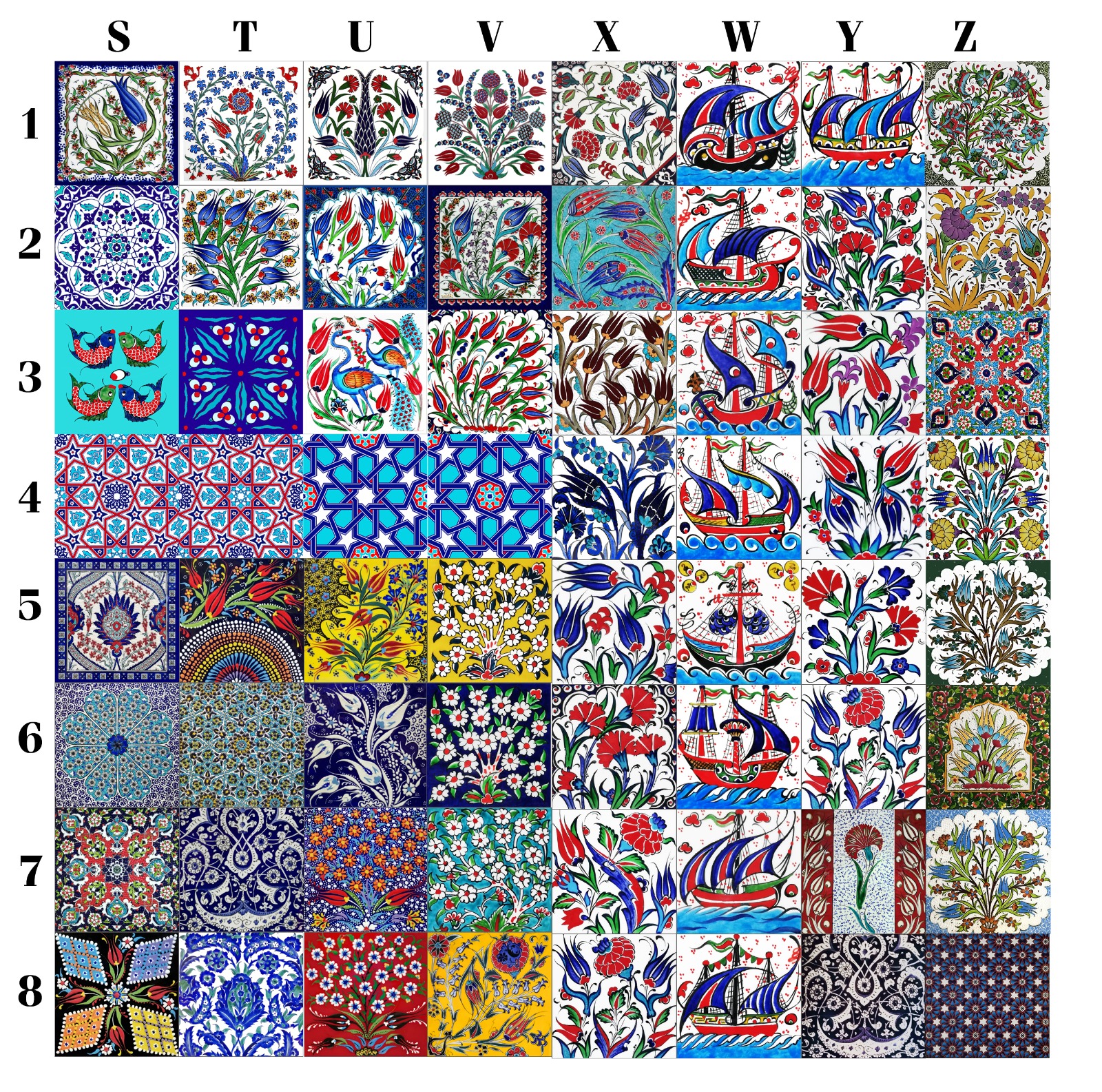 Çini Karo 5X5-10x10 YVZ-6